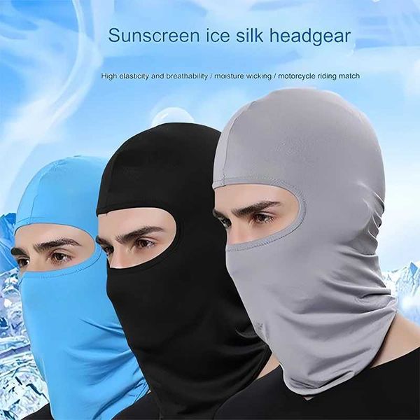Outdoor bicycle face mask fishing bike windproof sports head cover lining mountain sun protection head cap Y240923