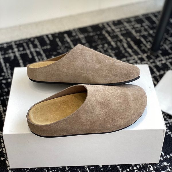ddmyoct Autumn New Shoes Thick Soled Row Wind One Step Stepping Flat Bottom Lazy Boken Baotou Alf Slippers For Women SANDALS
