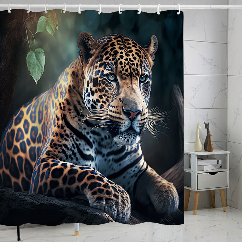 YL-37524 hot selling digital printing shower curtain animal waterproof, mildew-proof and moisture-proof bathroom dry and wet separation isolation cu
