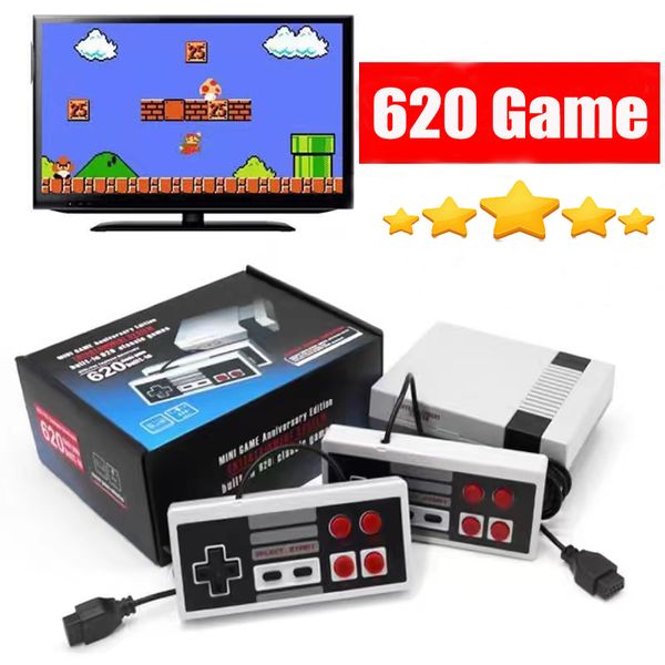 Mini TV Handheld Family Recreation Video Game Console AV Output Retro Built-in 620 Classic Games Dual Gamepad Gaming Player by air shipping