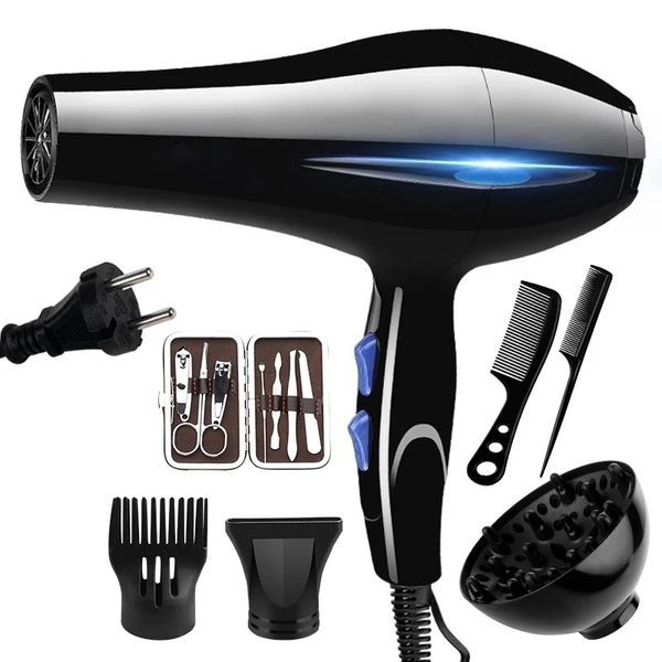 Dryers 2200W Professional Powerful Hair Fast Heating And Cold Adjustment Ionic Blow Dryer with Air Collecting 230603