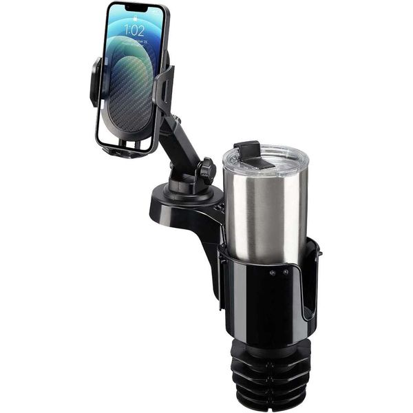 Cup Holder Phone Mount for Car, Car Cellphone Large Adapter Long Arm with 360 Degree Rotation, Compatible iPhone, Samsung All Smartphones