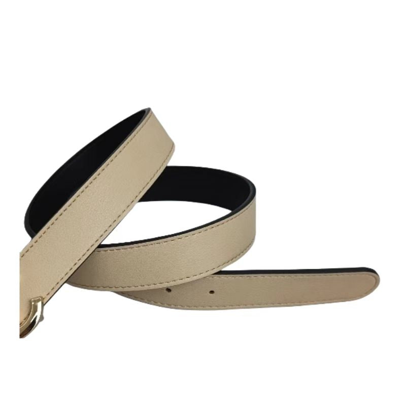Womens Genuine Leather Belt with Elegant Design - Stylish Classic Accessory