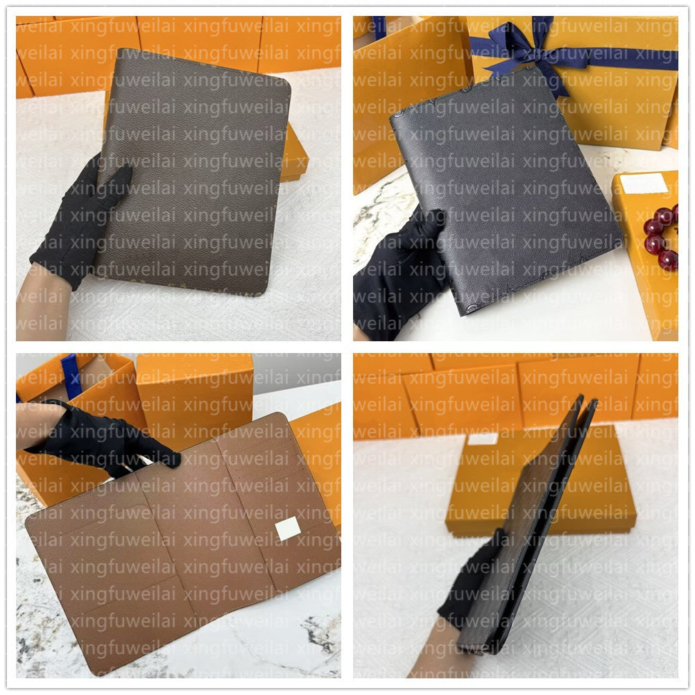 Luxury Large DESK RING AGENDA COVER Holders Business Notebook Diary Protective Case Card Holder Wallet Desktop Designers Notepad With Box