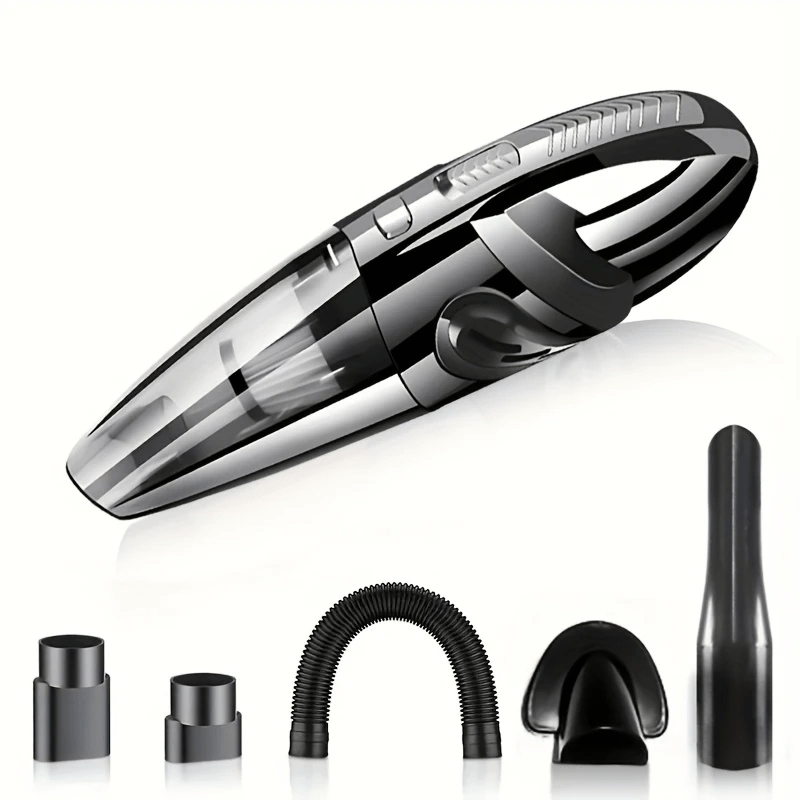 TEMU Car Vacuum Cleaner, Handheld Vacuum Cleaner With 4200pa Super Strong Suction, 1800mah Large Capacity, , With 5 Matching Accessories For Car