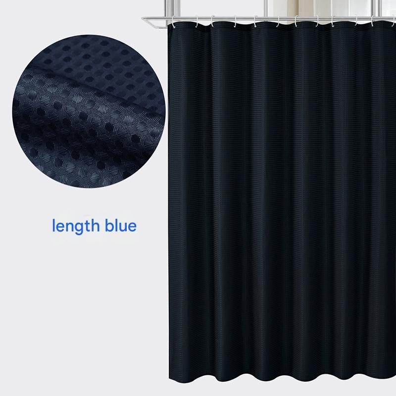 B344 plain waffle waterproof and mildew-proof polyester shower curtain bathroom curtain toilet partition curtain shower curtain
