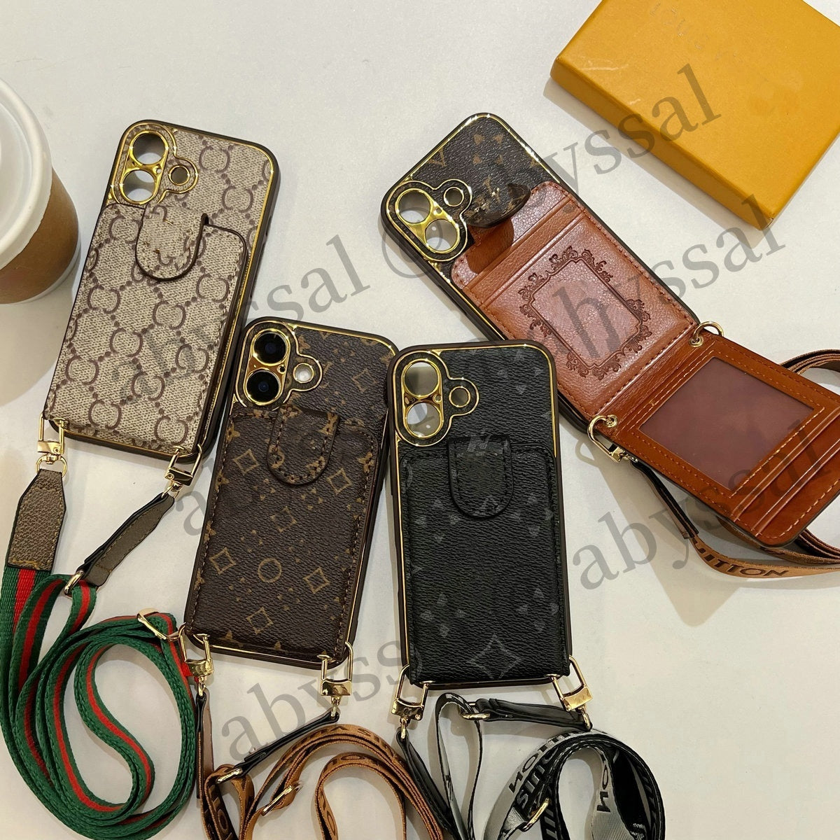 Leather Wallet Phone Case Designer iPhone Case Flip Card Holder for iPhone 16 15 14 Pro Max 13 12 11 14Plus Samsung Galaxy S23 Ultra S22 Plus Brand