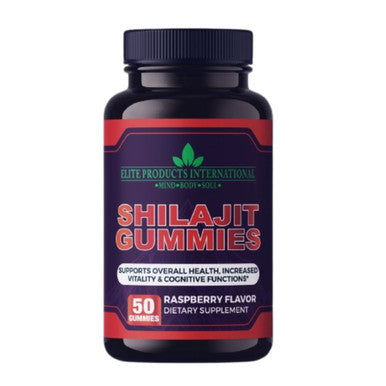 Shilajit Gummies Supplement, Raspberry Flavor, 50 ct.