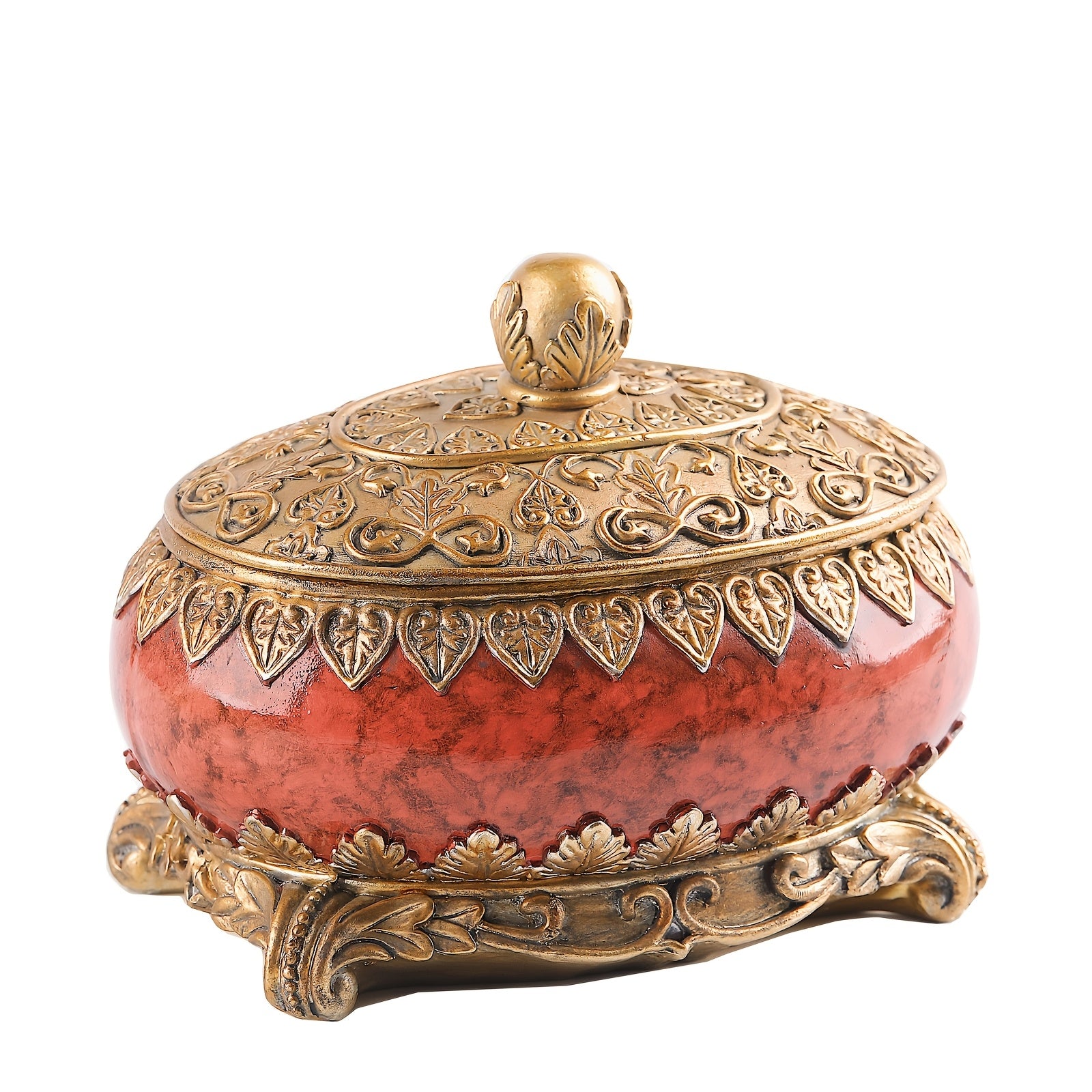 TEMU Vintage Jewelry Storage Box Home Decor With Lid Desktop Organizer Storage Box Necklace Earrings Bracelet Ring Storage Box Holiday Gift, Jewelry