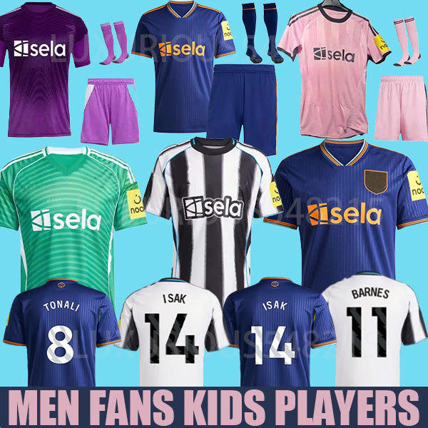 25 26 NUFC Soccer Jerseys Bruno G Isak Gordon Botman Joelinton Tonali Livramento Willock Krafth jersey fans player shirt men kit kids equipments 999
