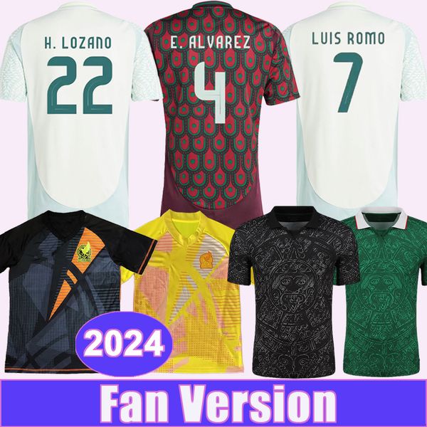 2024 Mexico Mens Soccer Jerseys ARAUJO RODRIGUEZ G.OCHOA RAUL S. GIMENEZ L. ROMO Home Away GK Special editions Football Shirts Uniforms