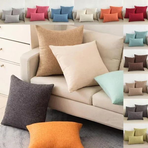 Soft Cotton en Pillow Cover Decorative Sofa Bed Car Throw Pillowcase, Various Sizes (Insert Not Included)
