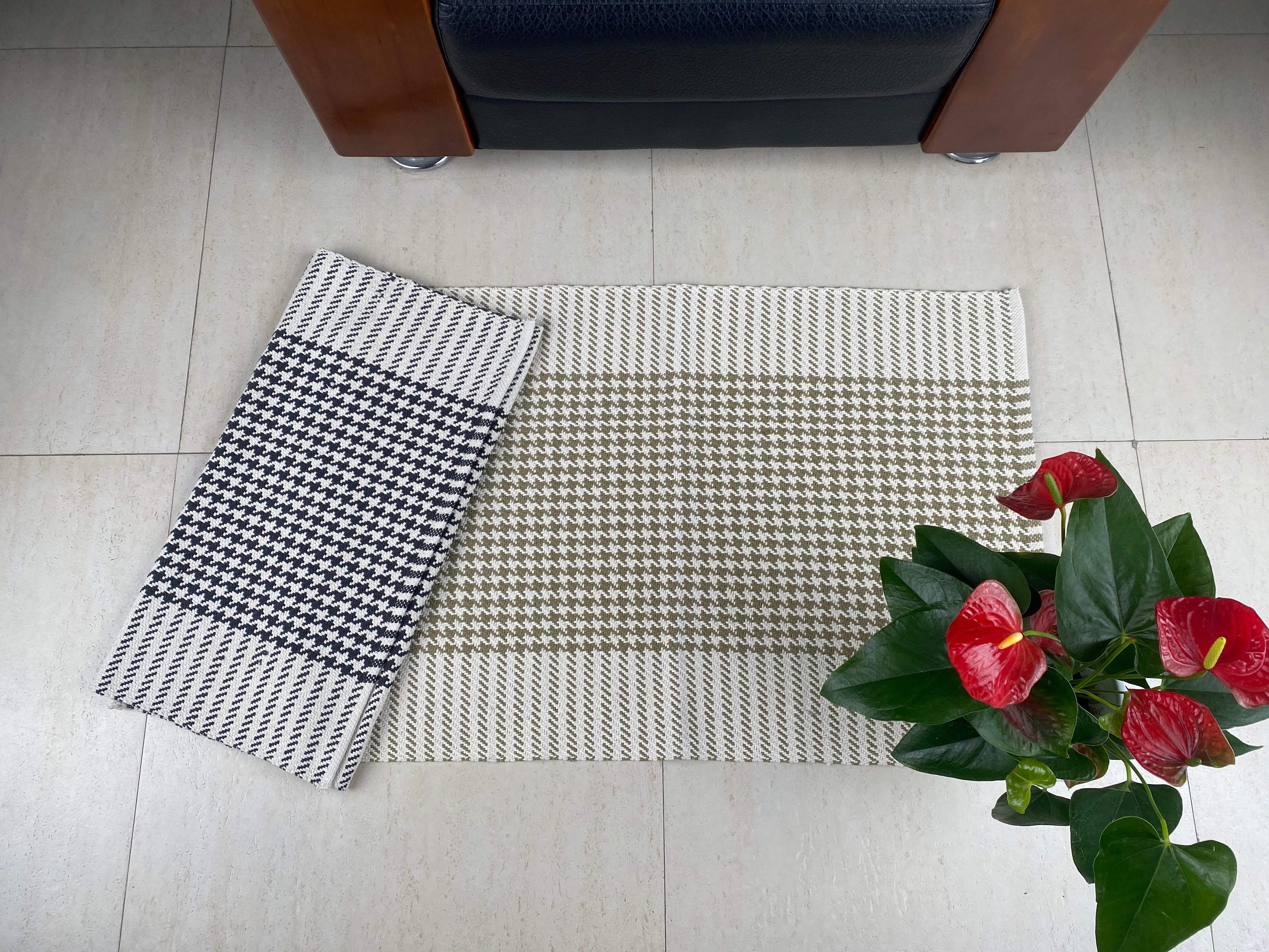 Elegant Handcrafted Cotton Floor Mat - Colorful Design & Sturdy Build