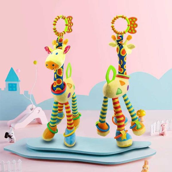 Baby Development Soft Giraffe Animal Handbell Rattle Plush Giraffe Toys - Baby Giraffe Animal Rattle Toys - Soft Giraffe Animal Y240820