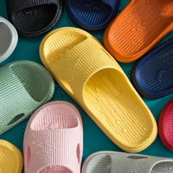 Women Thick Platform Slippers Summer Beach Eva Soft Sole Slide Sandals Comfortable Men Ladies Indoor Bathroom Anti-slip Shoes A002