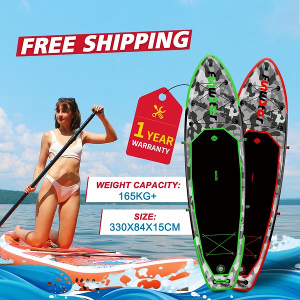 Funwater surfboard Padel stand up paddle board inflatable 335 cm SUP paddleboard Tabla Surf paddel Water Sports supboard pump bag koi money