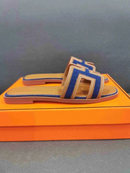 Women Platform Slippers Designer Slides Canvas Sandals Beach Rubber Embroidery Heel Outdoor Party Luxury Thick Bottom Waterproof Heel