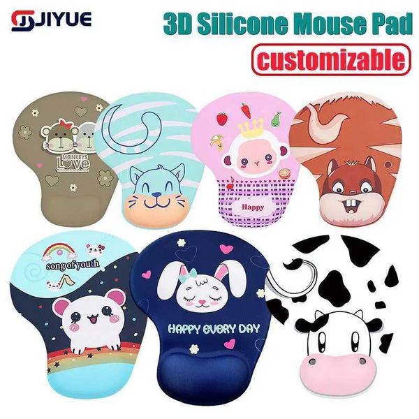 1PC Thicken Anime Mouse Pad with Wrist Support Anti Slip Silicone Hand Rest 3D Cartoon Mice Mat for PC Computer Gaming Y240821
