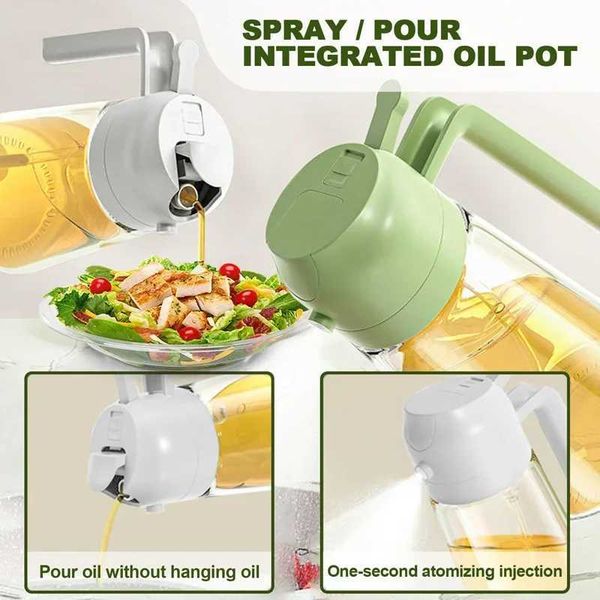 500ml Oil Spray Oil Sprayer Kitchen Seasoning Oil Cruet Kitchen Olives Bottle Nebulizer Kitchen Organizer Utensil AccessoriesXJ241227