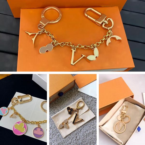 designers keychains Luxury keychain Lanyards Letters designers keychain top Car Key Chain Women Buckle jewelry Keyring Bags Pendant Exquisit