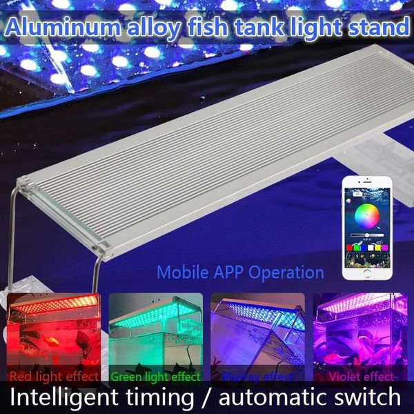 30-70CM Aluminum Aquarium Led Lighting Marine RGB SMD 5050 LED Aquarium Light Fish Tank Lamp For Aquarium LED Lamp Bracket Marin Z250205