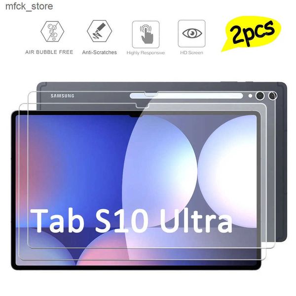 Tablet PC Screen Protectors 2 Pieces Oil-coating Clear Tempered Glass HD Hard Film Scratch Proof Screen Protector For Samsung Galaxy Tab S10