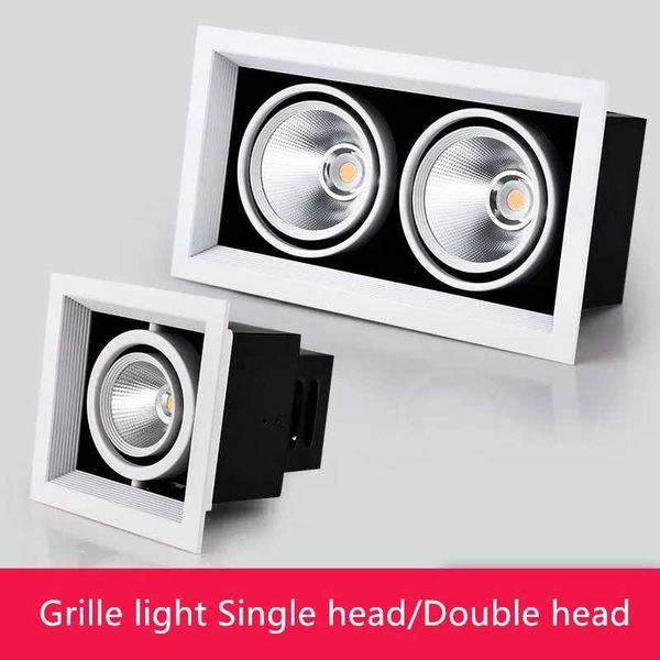 Rotating LED COB embedded tube light square 7W 12W single-double head 220V 230V LED ceiling spotlight for indoor lighting CL240830