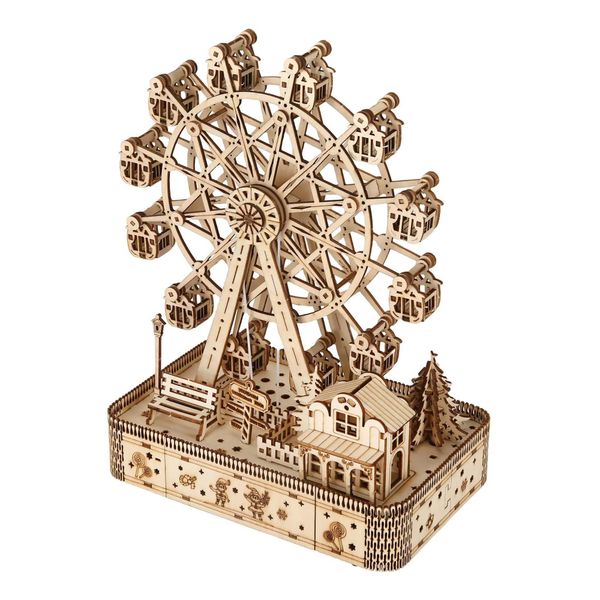 ferris wheel Model DIY 3D Wooden Puzzle Building Block Kits Assembly Toy Birthday Gift For Kids Adt He Decor Z250113