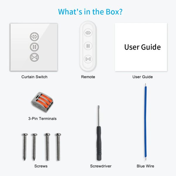 Smart Home Tuya Smart Life WiFi Curtain Switch with Remote for Electric Motorized Curtain Blind Roller Shutter Voice Control