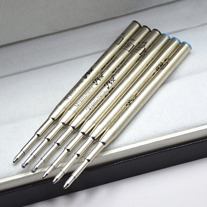 wholesale 10pcs High Quality Monte Ballpoint Pen Refill Black & Blue Ball Pens Refills AN1033260 School Office Writing Smooth Ink Accessories