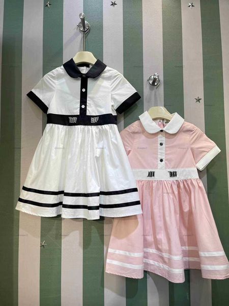 Luxury baby skirt Shiny diamond studded letter logo Princess dress Size 110-160 CM kids designer clothes summer girls partydress