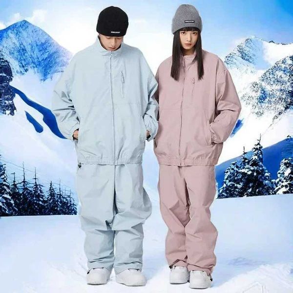 Skiing Suits New 2025 Winter Couple Ski Suits Set Warm Woman Tracksuit Waterproof Windproof Snow Sport Clothes Man Loose Skiing Jackets Pant
