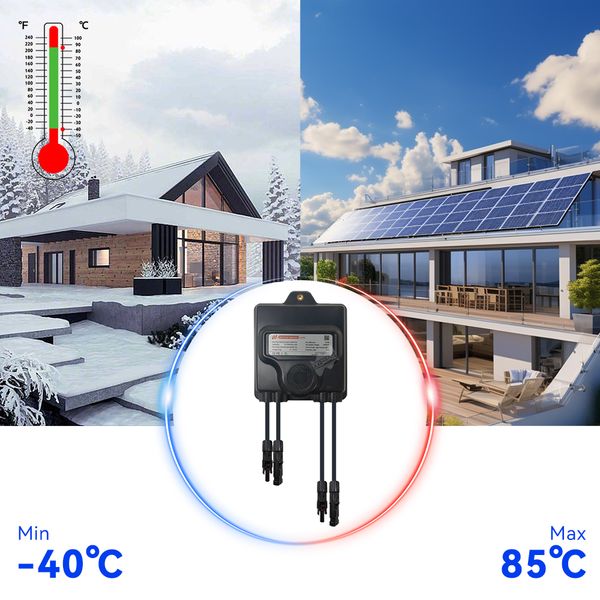 800W 1300W 1600W PV Power Optimizer for Solar Panel System Monitoring 13V-75V Input IP68 Voltage-Limiting Anti-Hotspot
