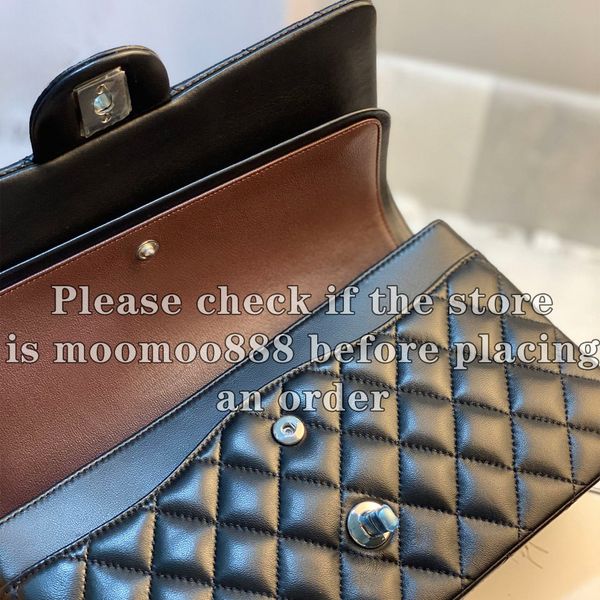 12A All-New Mirror Quality Designer 25cm Classic Flap Bag Medium Womens Lambskin Caviar Quilted Bag Luxurys Handbags Real Leather Purse Shou