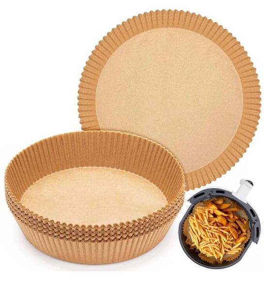 Air Fryer Disposable Paper Liner Non-stick Parchment Paper Bowl Dishes for Frying Baking Cooking Roasting and Microwave Unbleached Oil-proof