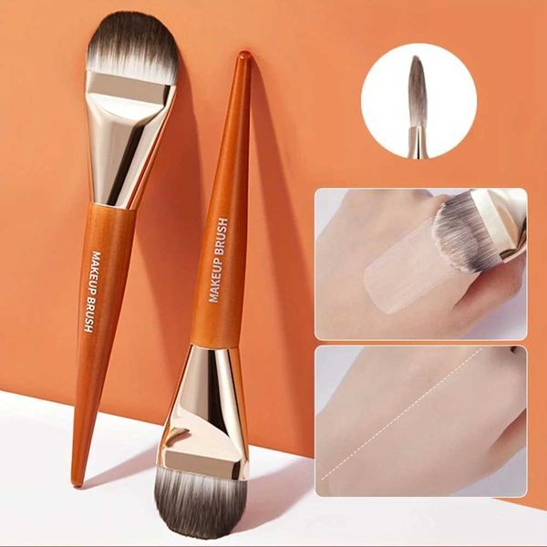 Makeup Tools Ultra Thin Broad Tongue Foundation Makeup Brush High Density Facial Makeup Brush Seamless Concealer Soft Hair Beauty Tool z2405