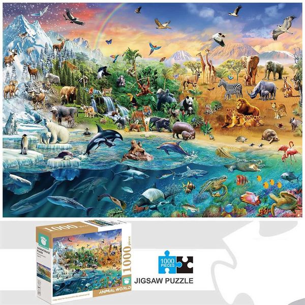 1000 Pieces World Jigs Puzzles for Adts He Decor Games Family Fun Floor Puzzles Educational Toys for Kids Z250117