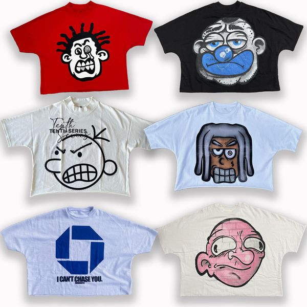 Designer Men&#039;s T Shirt Men&#039;s Women&#039;s Punk Hip Hop Style Pattern T Shirt Oversized Harajuku Loose Short Sleeve Blutosatire Box