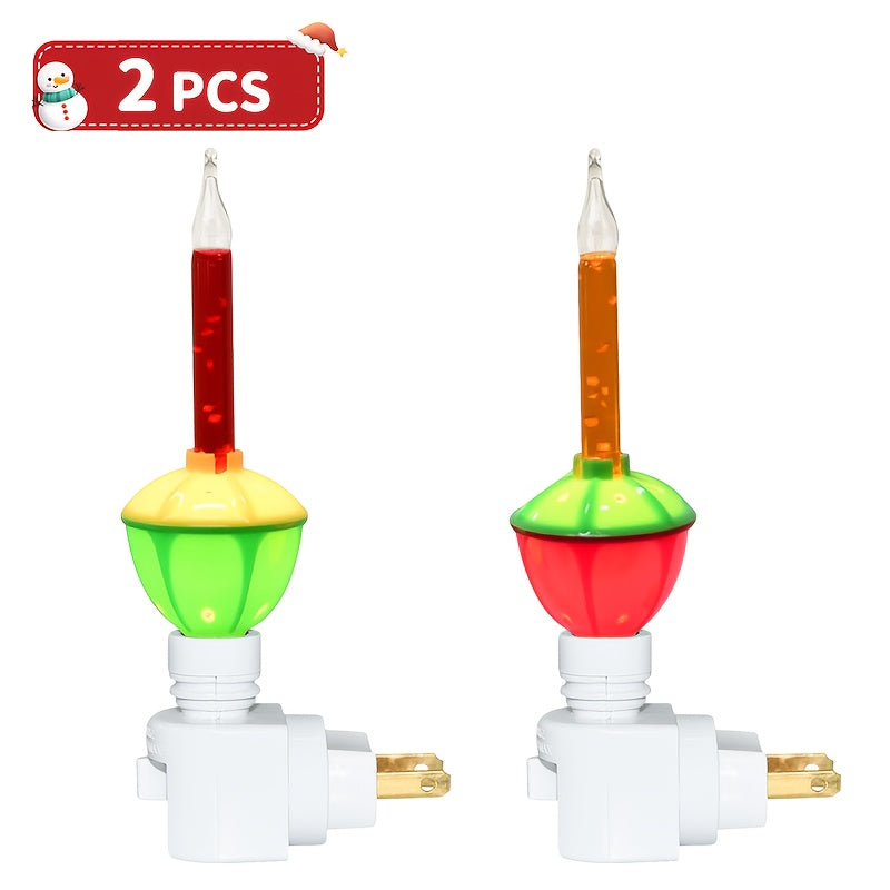 TEMU 2 Pack Christmas Bubble Lights, Traditional Bubble , Christmas Bubble Night Lights For Plug-in Walls, Suitable For Thanksgiving, Christmas