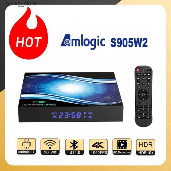 Amlogic S905W2 Android11.0 Smart TV BOX 4K 60F 5G WiFi HDR10 Streaming Media Players 2GB 16GB G31 MP2 GPU Set Top Box J241218
