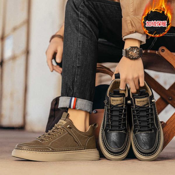 Alta qualidade Outono e inverno High Board Shoes com sola grossa Aumento da superfície de superfície de superfície da banda elástica da faix