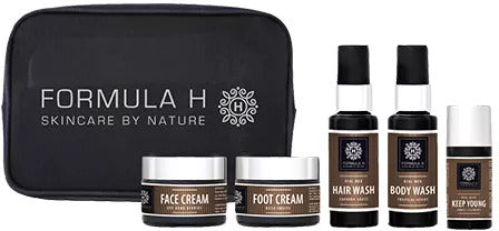 Set Formula H: Real Uomo Natural Moisturizing Foot Cream 10 ml + Real Moisturizing Hand Cream 10 ml + Cleansing Hair Shampoo 50 ml + Cleansing Shower