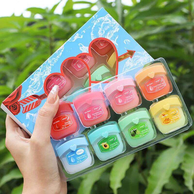 free shipping 4-6-8pcs Fruit Series Lip Balm Set Set Moisturizing Reing Non-sticky Anti-Cracked Lip Mask Vaseline for Lips Makeup