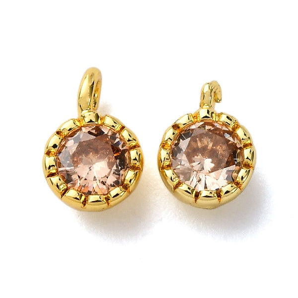 Messing mit Zirkonia Charms