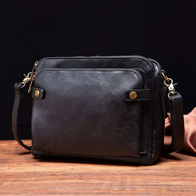 TEMU New Pu Soft Women's Bag, Three-layer Bag, Crossbody Clutch, High-quality Card Holder, Multi-functional Women's Shoulder Bag