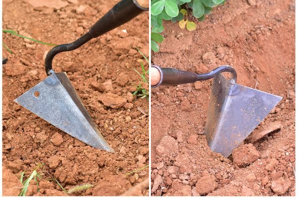 Farm Tools Household Vegetable Planting Triangle Furrow Hoe Small Tip Hoe Agricultural Land Turning Loose Soil Triangle Hoe