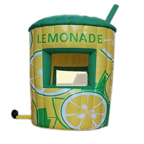Factory price Oxford fabric inflatable lemonade Concession stand booth outdoor sale standing Juice Cup Carnival Party tent