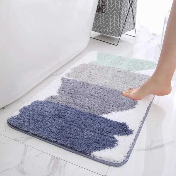 Inyahome Indoor Dcor Area Rug for Kitchen Floor Bathroom Rugs Moroccan Vintage Soft and Absorbent Microfiber Bath Mat Non-SlipM240816