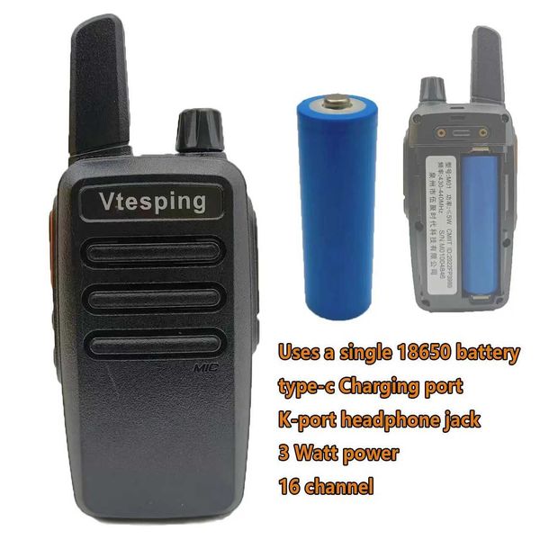 smart walkie talkie use 18650 battey with 400-480mhz Frequency copy function edit the data without software Z250103