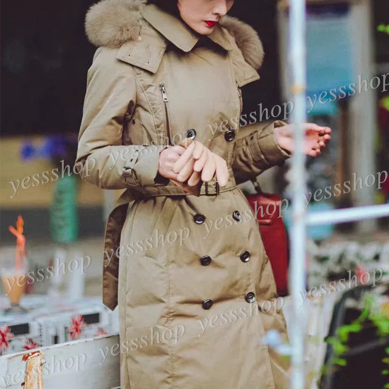 (Premium Version) Fashion Women&#039;s Hooded Down Jacket Warm Long Jacket Outerwear Gifts for Women